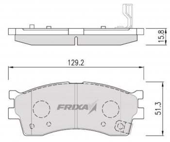 859 р. Колодки тормозные передние (4шт.) HANKOOK FRIXA KIA Spectra (2000-2009)  с доставкой в г. Москва. Увеличить фотографию 3