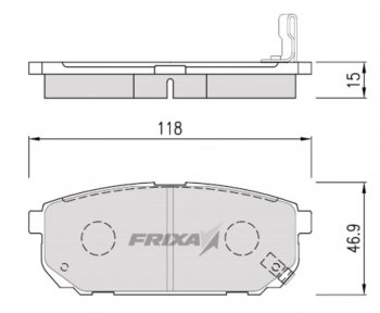 Колодки тормозные задние (4шт.) HANKOOK FRIX KIA Sorento BL дорестайлинг (2002-2006)