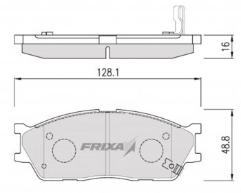 859 р. Колодки тормозные передние (4шт.) HANKOOK FRIXA KIA Carens FC, RS дорестайлинг (1999-2002)  с доставкой в г. Москва. Увеличить фотографию 1