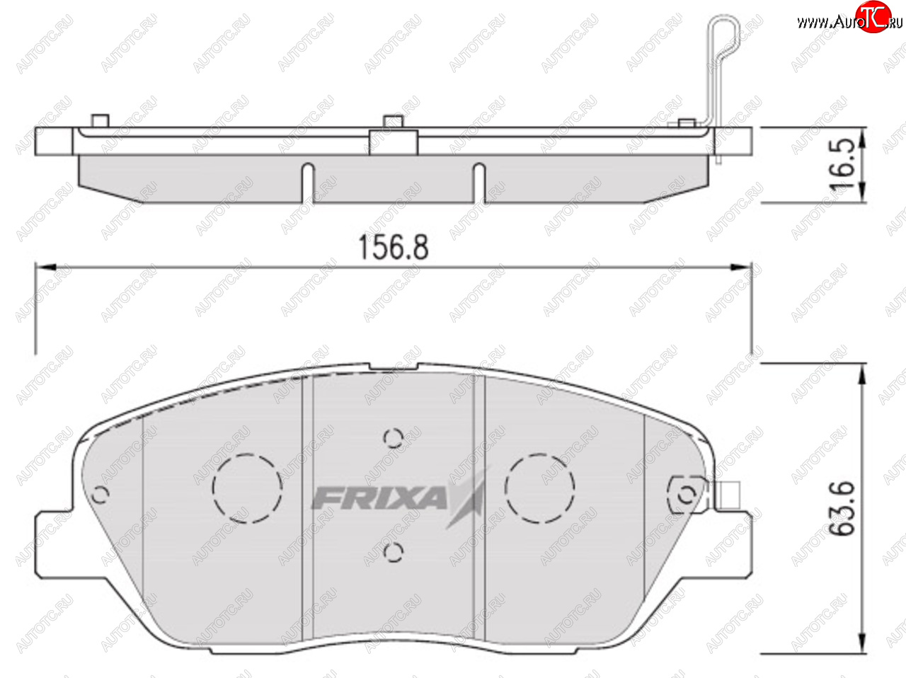 1 169 р. Колодки тормозные передние (4шт.) HANKOOK FRIXA KIA Mohave HM2 (2019-2022)  с доставкой в г. Москва