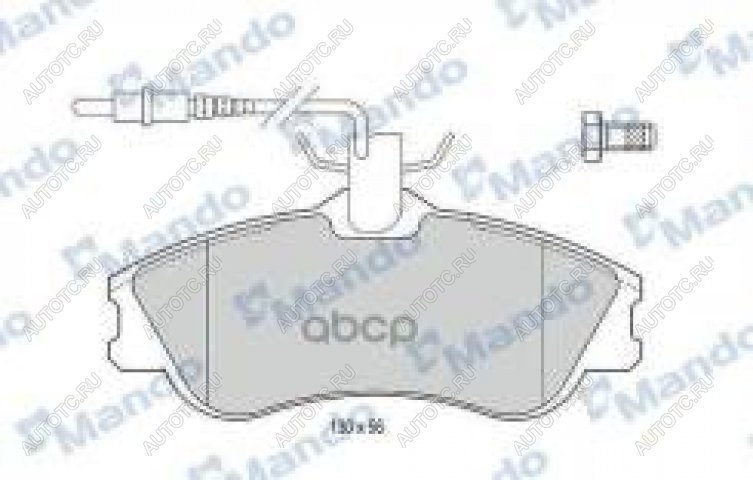 1 439 р. Колодки тормозные передние (4шт.) MANDO Peugeot Partner M49/M59 рестайлинг (2002-2008)  с доставкой в г. Москва