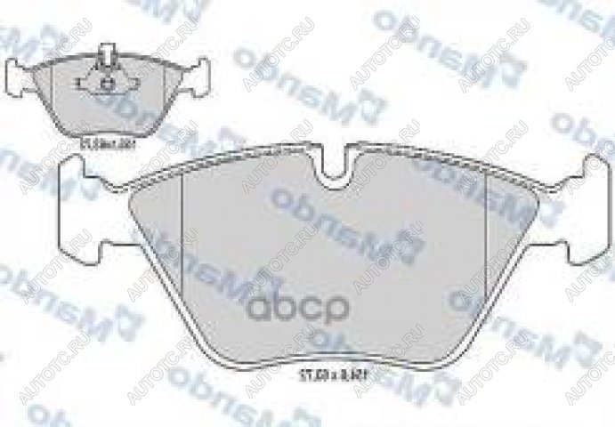 2 599 р. Колодки тормозные передние (4шт.) MANDO BMW 5 серия E60 седан дорестайлинг (2003-2007)  с доставкой в г. Москва