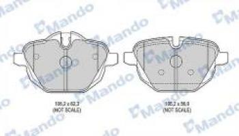 1 559 р. Колодки тормозные задние (4шт.) MANDO BMW 5 серия F10 рестайлинг, седан (2013-2017)  с доставкой в г. Москва. Увеличить фотографию 1