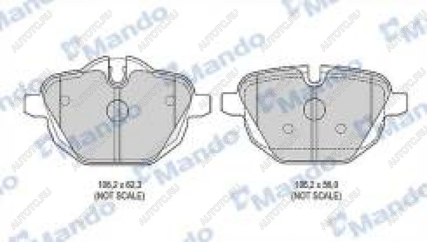 1 559 р. Колодки тормозные задние (4шт.) MANDO BMW 5 серия F10 рестайлинг, седан (2013-2017)  с доставкой в г. Москва