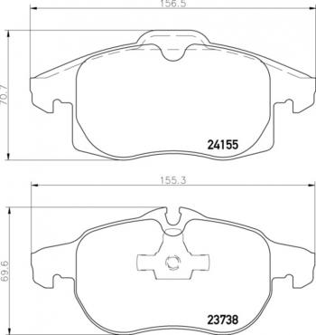 1 999 р. Колодки тормозные передние (4шт.) MINTEX Opel Astra H седан рестайлинг (2007-2009)  с доставкой в г. Москва. Увеличить фотографию 1