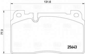 3 799 р. Колодки тормозные передние (4шт.) TRIALLI Audi A7 4K лифтбэк дорестайлинг (2018-2023)  с доставкой в г. Москва. Увеличить фотографию 5