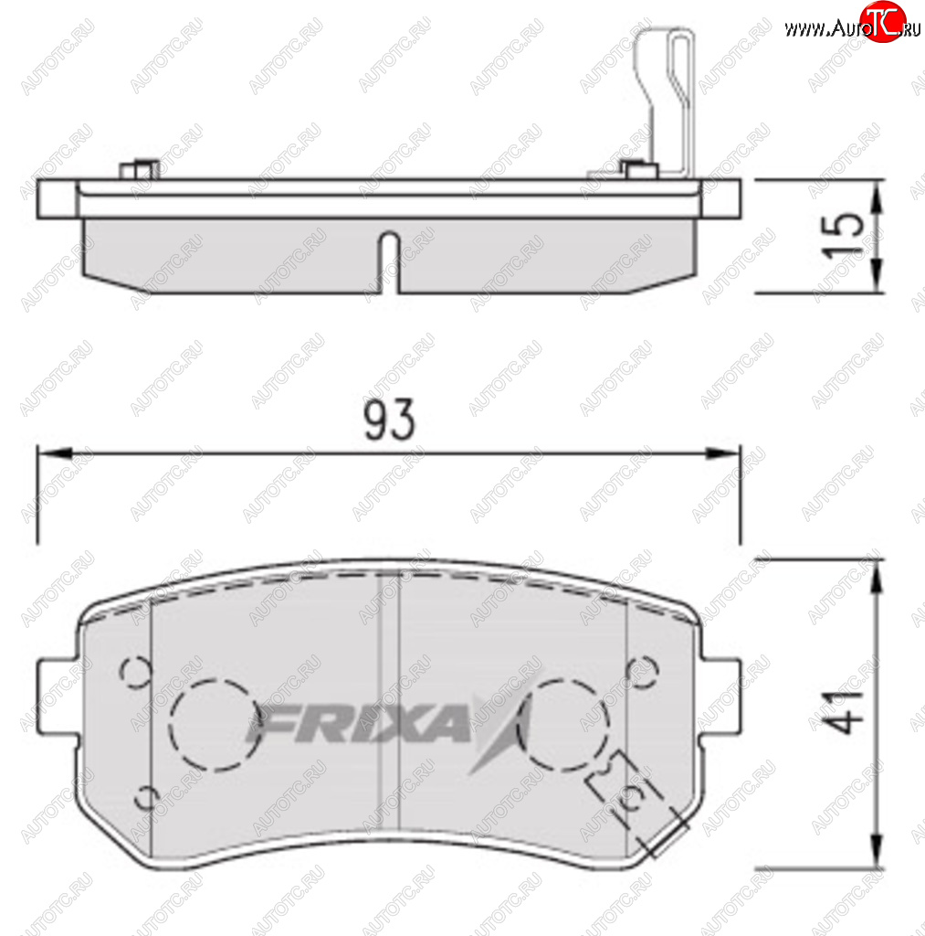 5 299 р. Колодки тормозные задние (4шт.) HANKOOK FRIXA  Hyundai I30 (FD,  2 GD,  3 PD), KIA Ceed (1 ED,  2 JD,  3 CD), Rio (2 JB,  3 QB,  4 FB,  4 YB)  с доставкой в г. Москва