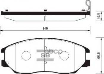 Колодки тормозные передние (4шт.) SANGSIN Hyundai Santa Fe TM рестайлинг (2020-2022)