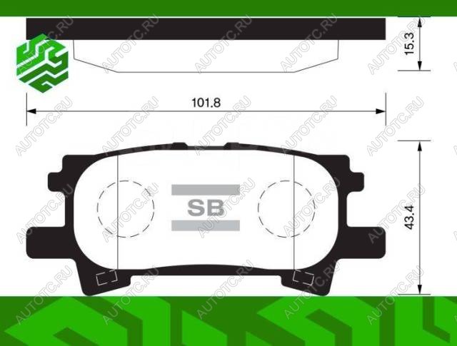 919 р. Колодки тормозные задние (4шт.) SANGSIN  Lexus ES300  XV30 (2004-2006) рестайлинг  с доставкой в г. Москва