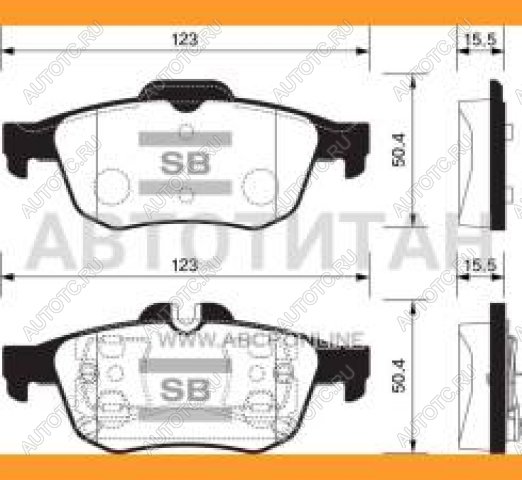 1 639 р. Колодки тормозные задние (4шт.) SANGSIN Nissan Primera 3 седан P12 (2001-2008)  с доставкой в г. Москва