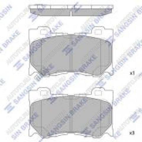 1 899 р. Колодки тормозные передние (4шт.) SANGSIN INFINITI FX37 S51 дорестайлинг (2008-2011)  с доставкой в г. Москва