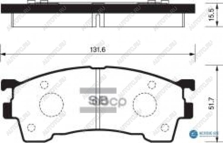 1 899 р. Колодки тормозные передние (4шт.) SANGSIN Mazda 626 GF дорестайлинг седан (1997-1999)  с доставкой в г. Москва