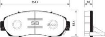 2 559 р. Колодки тормозные передние (4шт.) SANGSIN  Honda CR-V  RE1,RE2,RE3,RE4,RE5,RE7 (2007-2012) дорестайлинг, рестайлинг  с доставкой в г. Москва. Увеличить фотографию 1