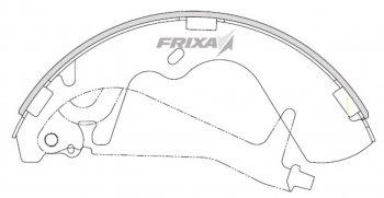 Колодки тормозные передние барабанные (4шт.) HANKOOK FRIXA Hyundai (Хюндаи) Starex/H1 (старекс)  A1 (1997-2007) A1 дорестайлинг, рестайлинг