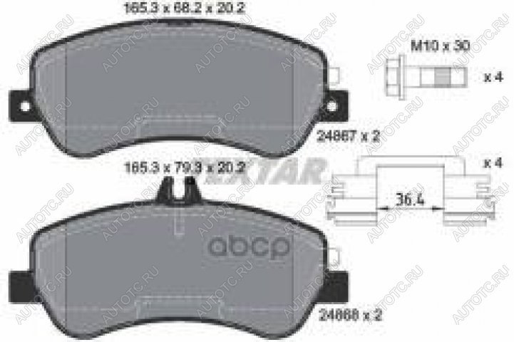 5 549 р. Колодки тормозные передние (4шт.) TEXTAR Mercedes-Benz GLK class X204 дорестайлинг (2008-2012)  с доставкой в г. Москва