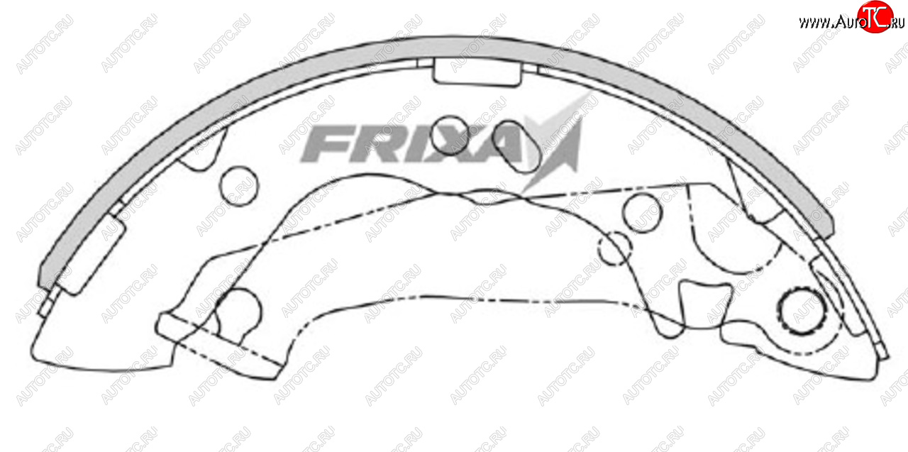 1 199 р. Колодки тормозные задние барабанные (4шт.) HANKOOK FRIXA Hyundai Accent седан ТагАЗ (2001-2012)  с доставкой в г. Москва