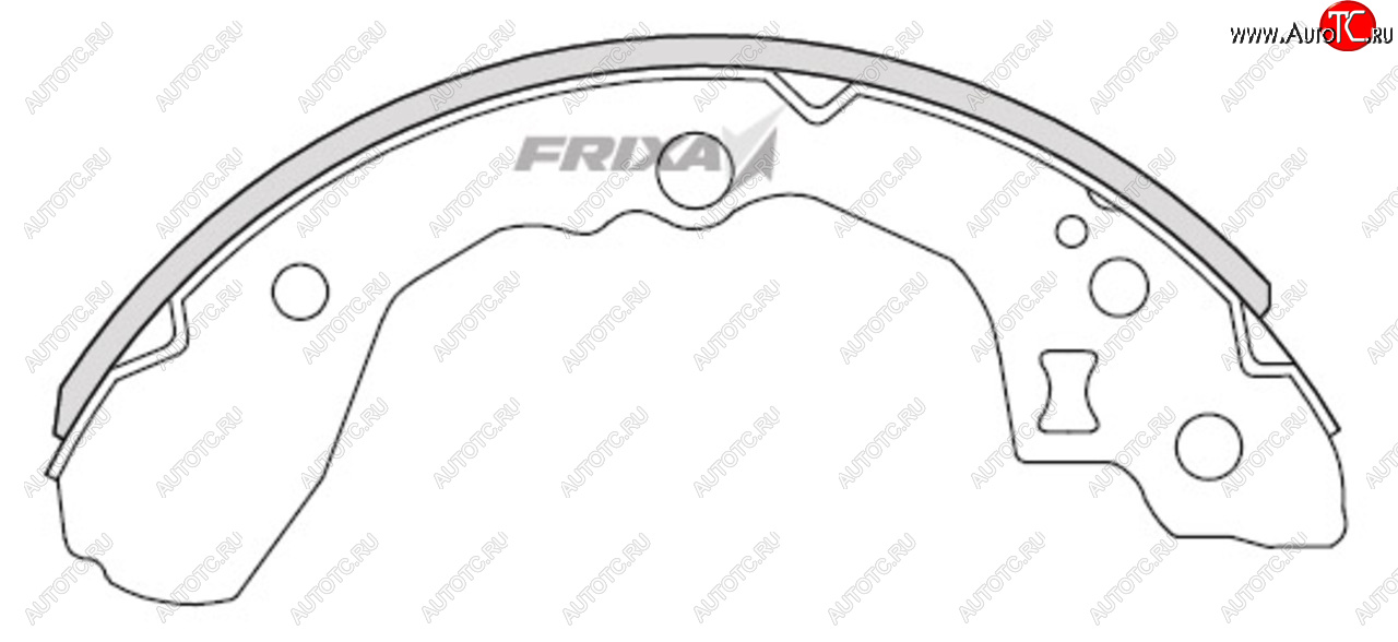 859 р. Колодки тормозные задние барабанные (4шт.) HANKOOK FRIXA KIA Rio 3 QB рестайлингхэтчбек5дв. (2015-2017)  с доставкой в г. Москва