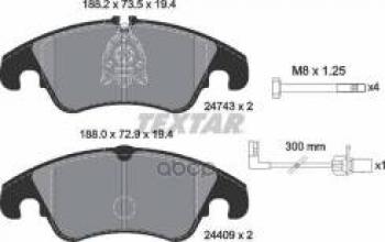 Колодки тормозные передние (4шт.) TEXTAR Audi A4 B7 седан (2004-2008)