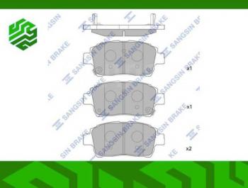 Колодки тормозные передние (4шт.) SANGSIN Toyota (Тойота) Celica (Селика)  T230 (1999-2006) T230