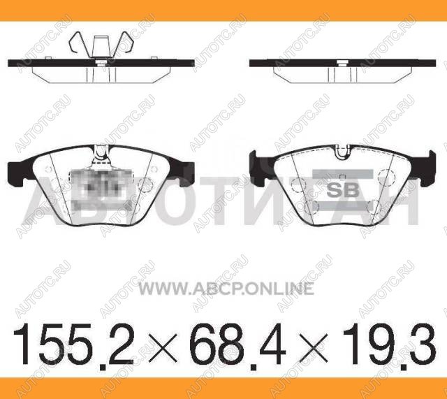 2 999 р. Колодки тормозные передние (4шт.) SANGSIN BMW X1 E84 (2009-2015)  с доставкой в г. Москва