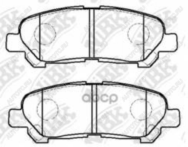 6 399 р. Колодки тормозные задние (4шт.) NIBK  Toyota Corolla  E210 (2018-2022) седан дорестайлинг, универсал дорестайлинг, хэтчбэк 5 дв. дорестайлинг  с доставкой в г. Москва