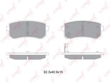 989 р. Колодки тормозные задние (4шт.) LYNX Hyundai I30 FD универсал дорестайлинг (2007-2010)  с доставкой в г. Москва. Увеличить фотографию 2