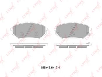 1 999 р. Колодки тормозные передние(4шт.) LYNX Hyundai IX55 EN (2006-2013)  с доставкой в г. Москва. Увеличить фотографию 2