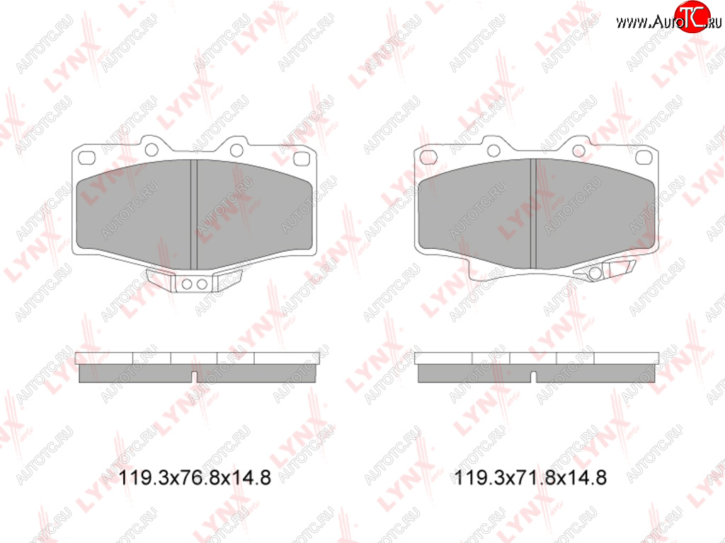 1 699 р. Колодки тормозные передние (4шт.) LYNX Toyota 4Runner N210 дорестайлинг (2002-2005)  с доставкой в г. Москва