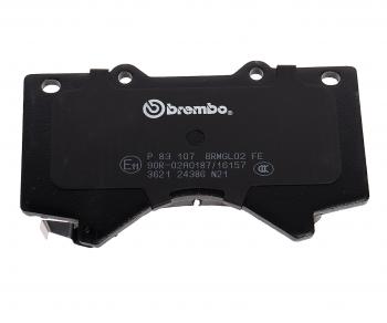 4 999 р. Колодки тормозные передние (4шт.) BREMBO  Toyota Land Cruiser  200 (2007-2021) дорестайлинг, 1-ый рестайлинг, 2-ой рестайлинг  с доставкой в г. Москва. Увеличить фотографию 5