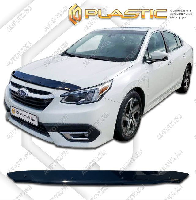 1 839 р. Дефлектор капота CA-Plastic  Subaru Legacy  BN/B15 (2017-2024) рестайлинг седан (Classic черный)  с доставкой в г. Москва