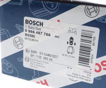 2 899 р. Колодки тормозные задние барабанные (4шт.) BOSCH CITROEN C4 B7 хэтчбэк 5 дв. (2011-2018)  с доставкой в г. Москва. Увеличить фотографию 4