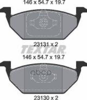 Колодки тормозные передние (4шт.) TEXTAR Audi A3 8P1 хэтчбэк 3 дв. дорестайлинг (2003-2005)