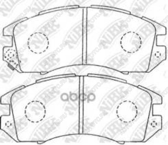 1 899 р. Колодки тормозные задние (4шт.) NIBK Subaru Impreza GC седан (1992-2000)  с доставкой в г. Москва