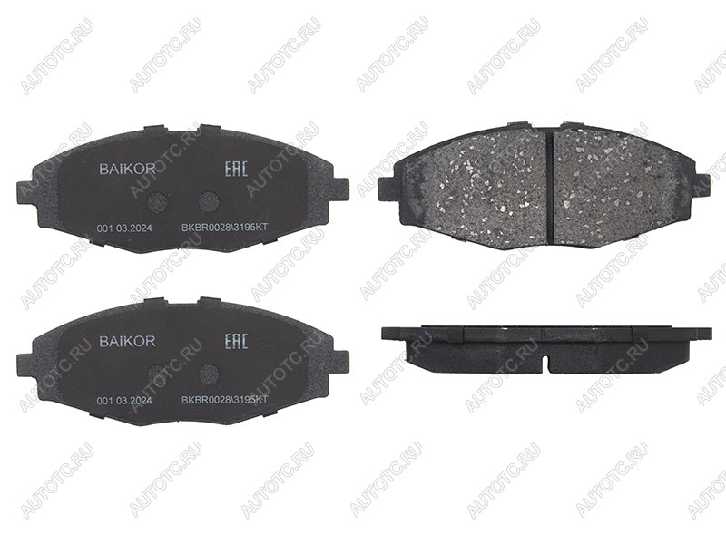 999 р. Колодки тормозные перед (диски 236mm) BAIKOR Daewoo Nexia рестайлинг (2008-2015)  с доставкой в г. Москва