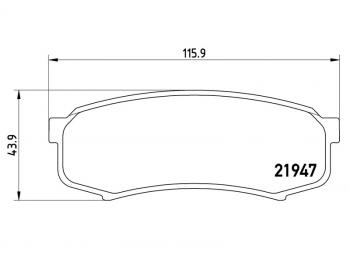 2 499 р. Колодки тормозные задние BAIKOR  Toyota Land Cruiser ( 80,  78,  90,  J105) - Land Cruiser Prado ( J120,  J150)  с доставкой в г. Москва. Увеличить фотографию 1