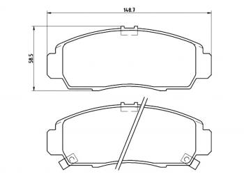 Колодки тормозные перед BREMBO Honda (Хонда) Accord (Аккорд)  CU (2008-2013) CU седан дорестайлинг, седан рестайлинг