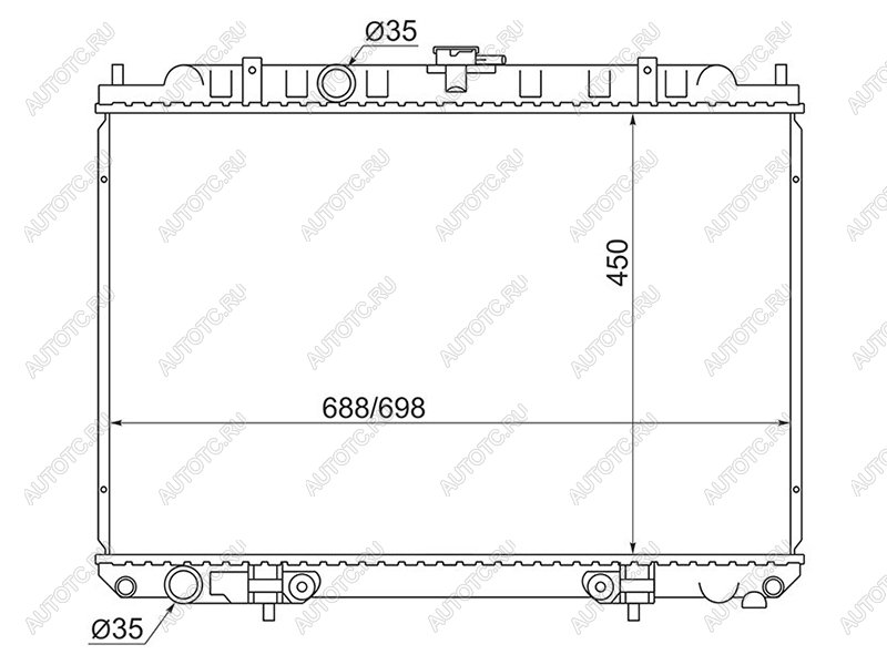 6 649 р. Радиатор SAT  Nissan Liberty - X-trail  1 T30  с доставкой в г. Москва