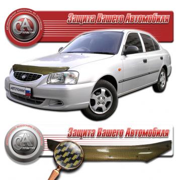 Дефлектор капота CA-Plastiс Hyundai (Хюндаи) Accent (Акцент)  седан ТагАЗ (2001-2012) седан ТагАЗ