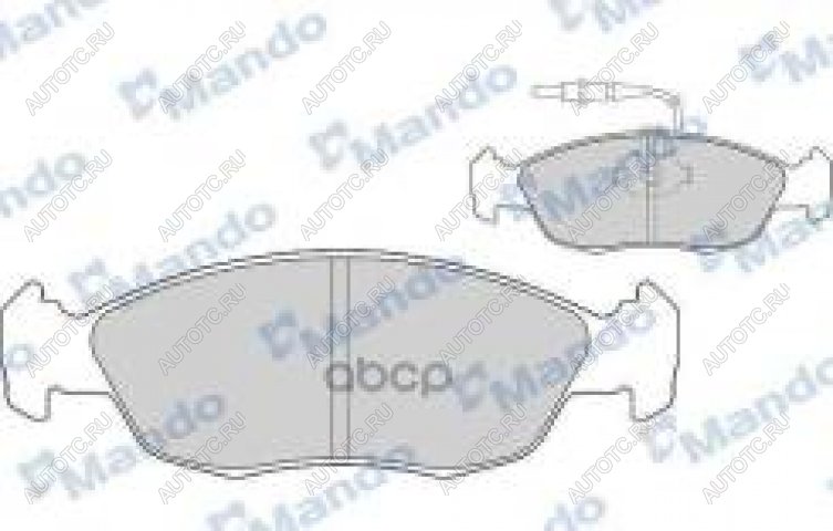 1 759 р. Колодки тормозные передние (4шт.) MANDO  CITROEN Saxo (1996-2003), CITROEN Xsara ( N0,  N1) (1997-2005), Peugeot 106 (1991-2003), Peugeot 205 (1983-1998), Peugeot 306 (1993-2002)  с доставкой в г. Москва