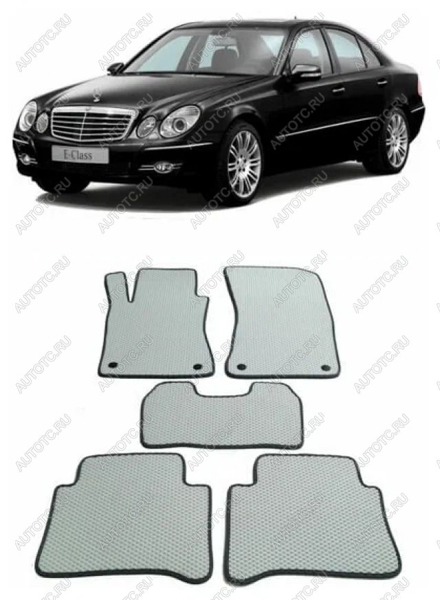 3 599 р. Текстильные коврики в салон (4matic LUX текстиль) SeinTex   Mercedes-Benz E-Class  W211 (2002-2009) дорестайлинг седан, рестайлинг седан  с доставкой в г. Москва