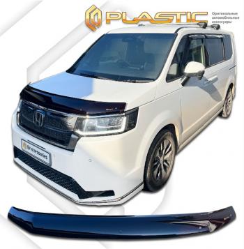 2 059 р.  Дефлектор капота (рынок Японии) CA-Plastic  Honda StepWagon  RP6,RP7, RP8 (2022-2025) минивэн дорестайлинг (серия Classic черный)  с доставкой в г. Москва. Увеличить фотографию 2