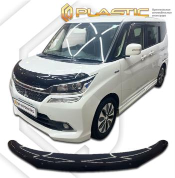 2 059 р. Дефлектор капота (к. Custom) CA-Plastiс  Mitsubishi Delica D:2  2 (2015-2025) (серия Classic черный)  с доставкой в г. Москва. Увеличить фотографию 2