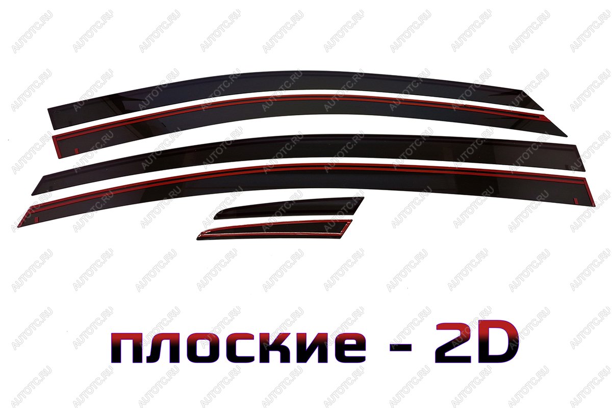 5 899 р. Дефлекторы окон 2D Стрелка11  MG 5 (2020-2025) (черные)  с доставкой в г. Москва