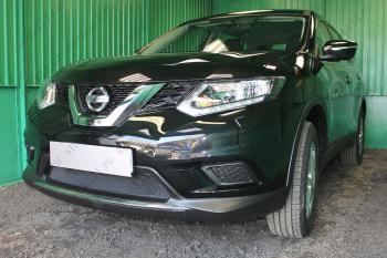 3 399 р. Защита радиатора (низ) Стрелка11 Стандарт  Nissan X-trail  3 T32 (2013-2018) дорестайлинг (черная)  с доставкой в г. Москва. Увеличить фотографию 2