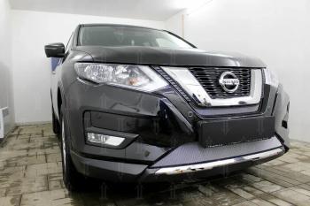 3 499 р. Защита радиатора (низ) Стрелка11 Стандарт  Nissan X-trail  3 T32 (2017-2022) рестайлинг (хром)  с доставкой в г. Москва. Увеличить фотографию 2