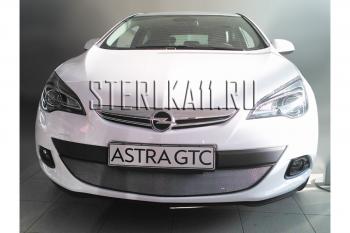 3 279 р. Защита радиатора Стрелка11 Стандарт  Opel Astra  J GTC (2011-2018) (хром)  с доставкой в г. Москва. Увеличить фотографию 2