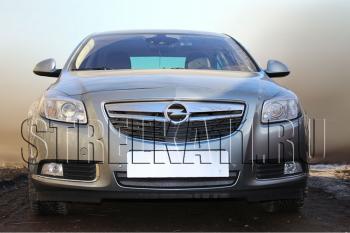 3 589 р. Защита радиатора Стрелка11 Стандарт  Opel Insignia ( A,  А) (2008-2013) дорестайлинг седан, дорестайлинг универсал, дорестайлинг, хэтчбэк (хром)  с доставкой в г. Москва. Увеличить фотографию 2