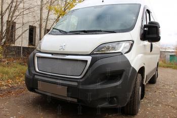 3 899 р. Защита радиатора (2 части) Стрелка11 Стандарт  CITROEN Jumpy (2013-2017), Fiat Ducato  290 (2014-2024), Peugeot Boxer  290 (2014-2024) (черная)  с доставкой в г. Москва. Увеличить фотографию 6