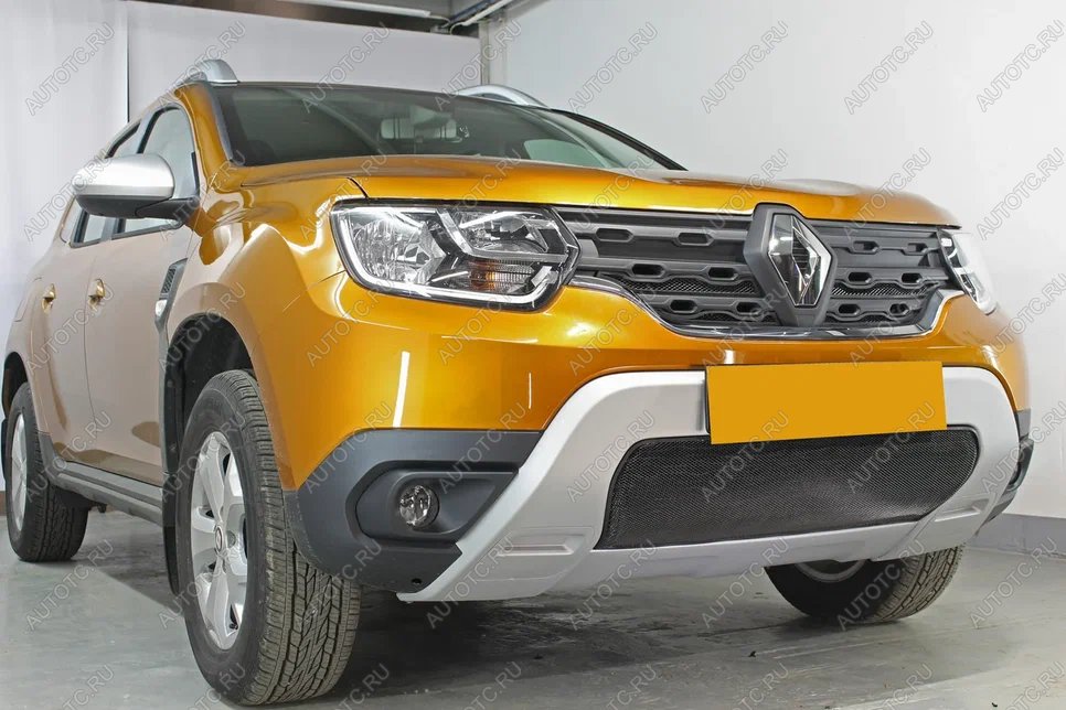 3 779 р. Защита радиатора (низ) Стрелка11 Стандарт  Renault Duster  HM (2020-2024) (черная)  с доставкой в г. Москва