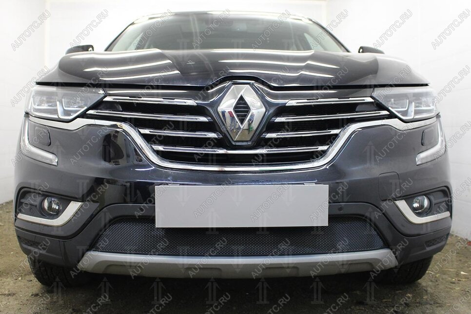 3 199 р. Защита радиатора Стрелка11 Стандарт  Renault Koleos  2 (2016-2024) (черная)  с доставкой в г. Москва